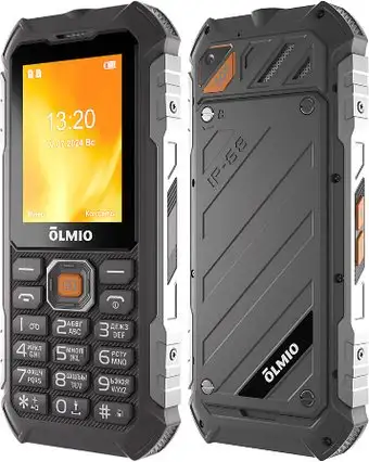Кнопочный телефон Olmio X07 (черный/оранжевый) – изображение в каталоге