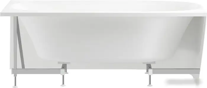 Ванна Wellsee Belle Spa 2.0 160x75 235802001 (пристенная ванна (левая) белый глянец, экран, каркас, сифон-автомат хром) - фото товара