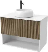 ЗОВ Тумба под умывальник Кито-2 2K80LW0MRMC-LDSPW (белый/тростник) – изображение в каталоге