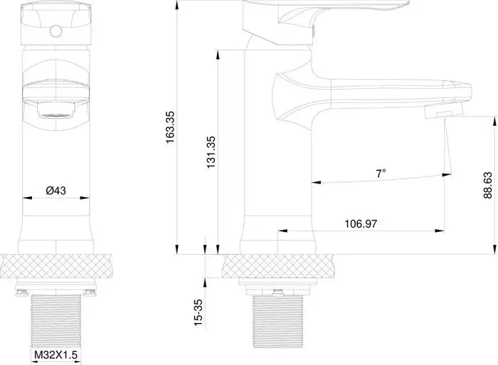 Смеситель Wonzon&Woghand WW-XH-011-BG - фото товара