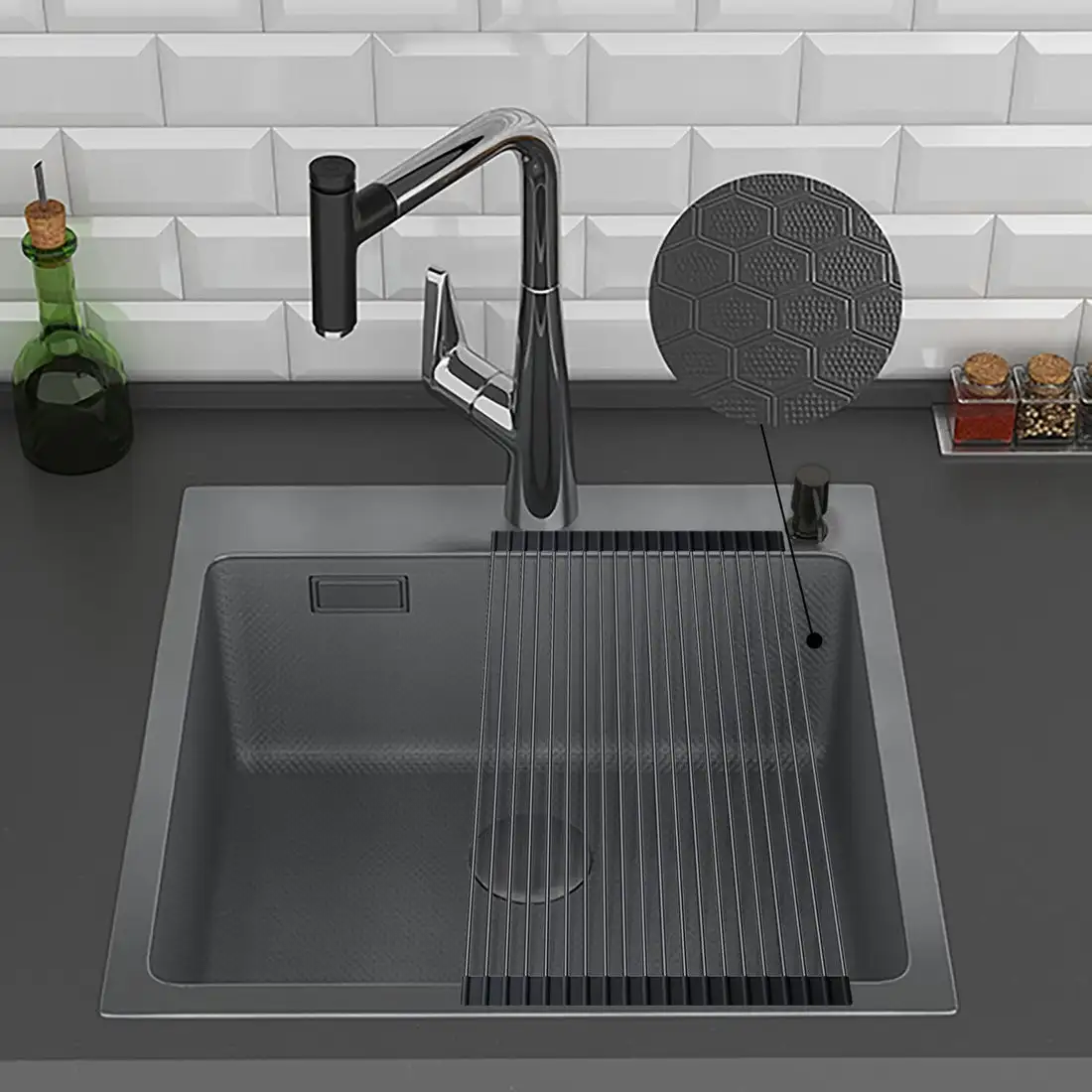 Кухонная мойка Roxen Snake 560220-45-BS - фото товара