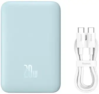 Внешний аккумулятор Baseus Magnetic Mini Wireless Fast Charge Power Bank 10000mAh 20W (голубой)