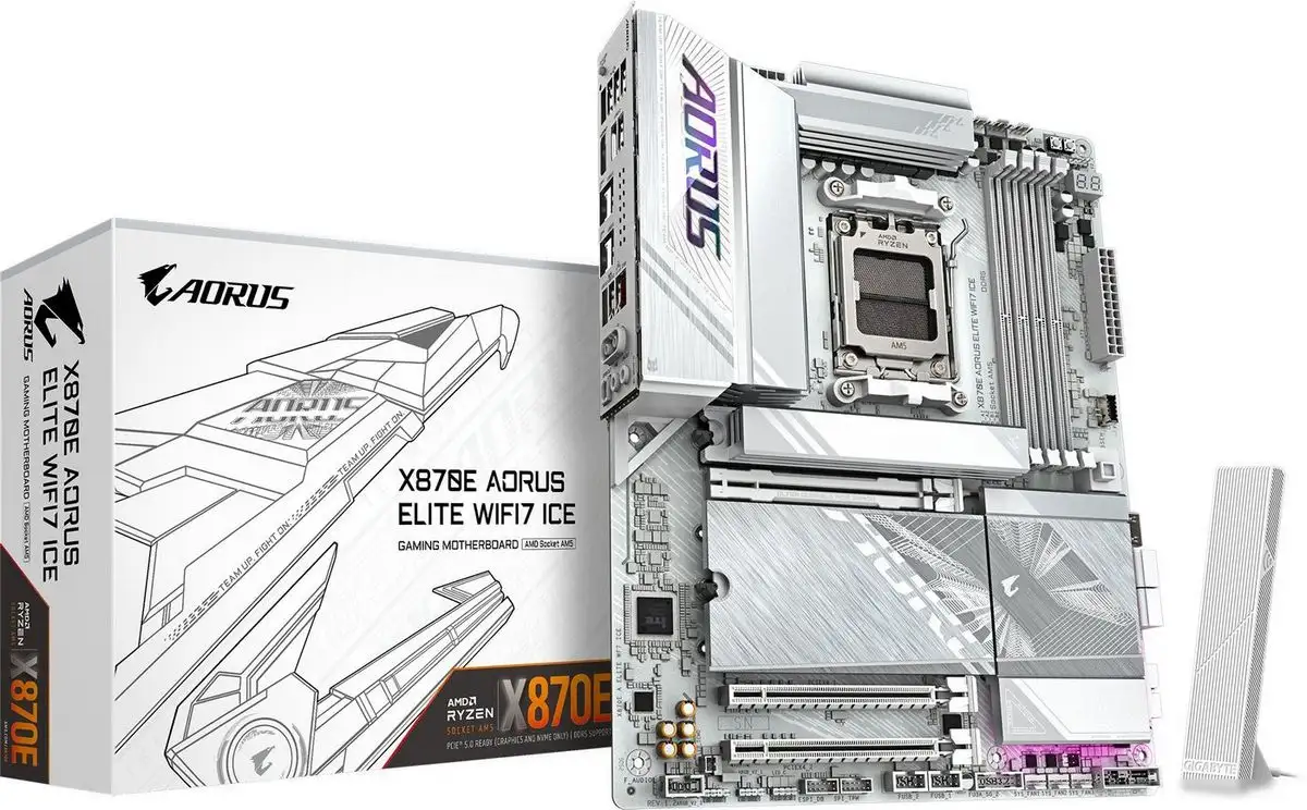 Материнская плата Gigabyte X870E Aorus Elite WiFi7 Ice – фото товара