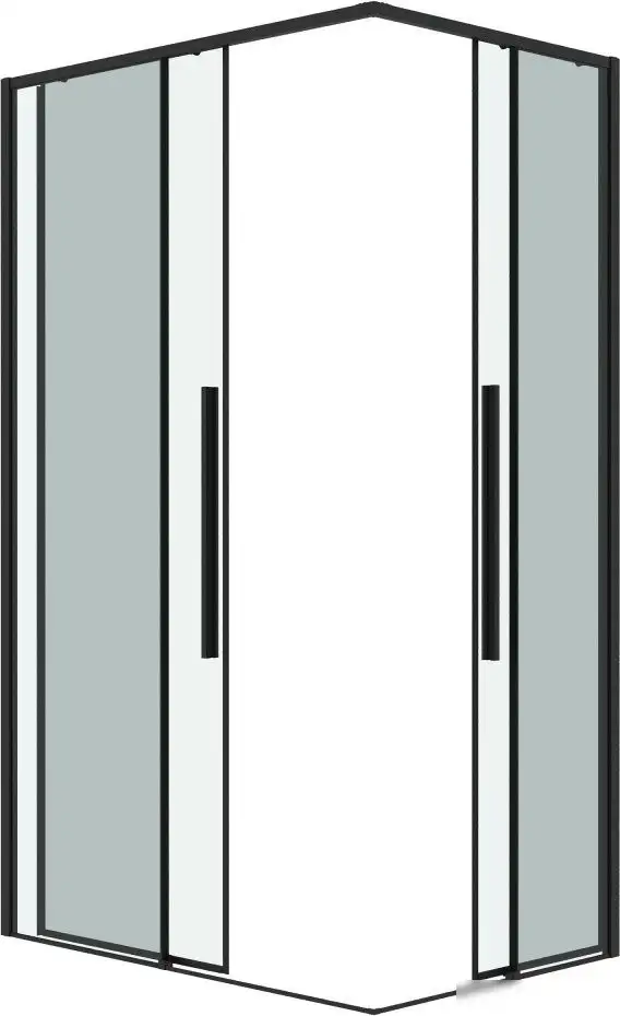 Душевой уголок Grossman Galaxy 100x100x195 300.K33.01.1010.21.00 (черный матовый/прозрачное стекло) - фото товара