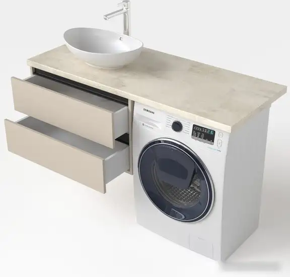 Дабер Тумба под умывальник Т3.8.0.17Ч (бежевый/черный) – фото товара