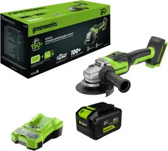 Угловая шлифмашина Greenworks GD24AG 3200207CUH (с 1-м АКБ) – изображение в каталоге