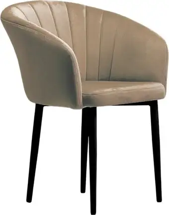 Стул с подлокотниками Памир Версаль F08 Поворотный (бежевый/черная опора) – изображение в каталоге