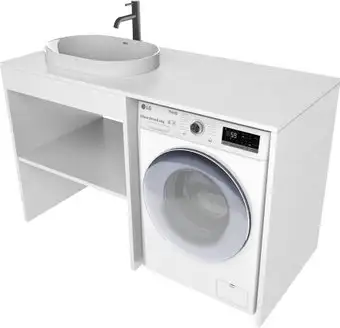 ЗОВ Тумба под умывальник Стамбул 130 S130LWP0LWPWMC2BC (белый) – изображение в каталоге