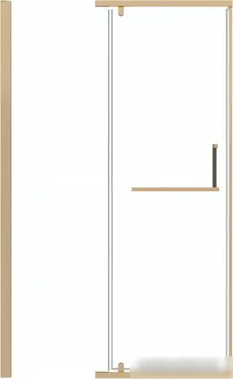 Душевая дверь Grossman Pragma 120x195 100.K33.03.120.32.00 (золото сатин/стекло прозрачное) - изображение в каталоге