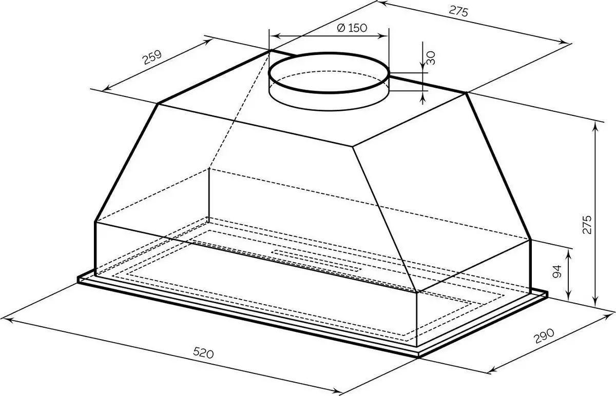 Кухонная вытяжка LEX Hyper 600 GS Inverter GR - фото товара
