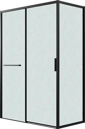 Душевой уголок Grossman Style 120x80x195 120.K33.05.1280.21.02 (черный матовый/стекло шиншилла) - изображение в каталоге