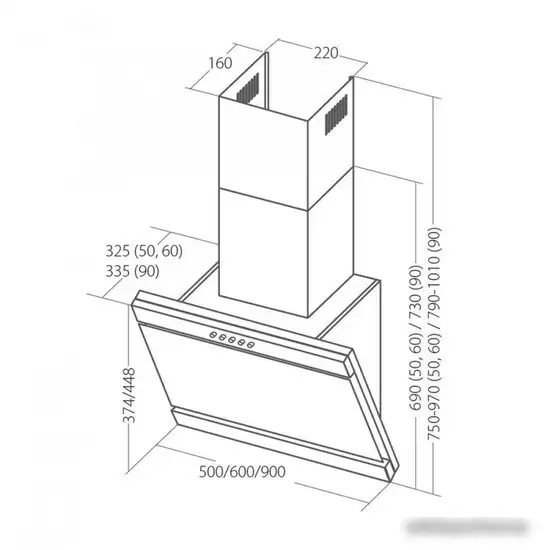 Кухонная вытяжка Akpo Kastos eco 50 WK-4 (белый) - подробное фото Кухонная вытяжка Akpo Kastos eco 50 WK-4 (белый) - фото товара