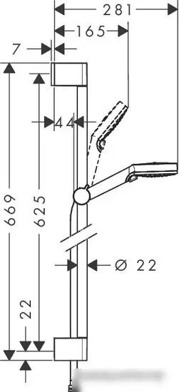 Душевой гарнитур Hansgrohe Crometta Vario [26532400] - фото товара