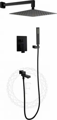Душевая система Filarete Fing FL1040 (черный матовый)