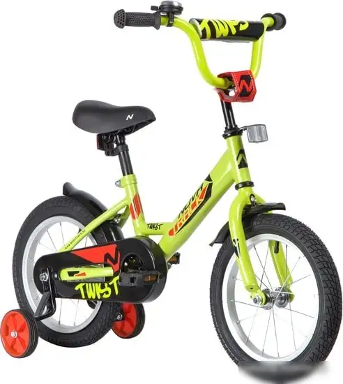 Детский велосипед Novatrack Twist New 14 141TWIST.GN20 (зеленый/черный) – фото товара