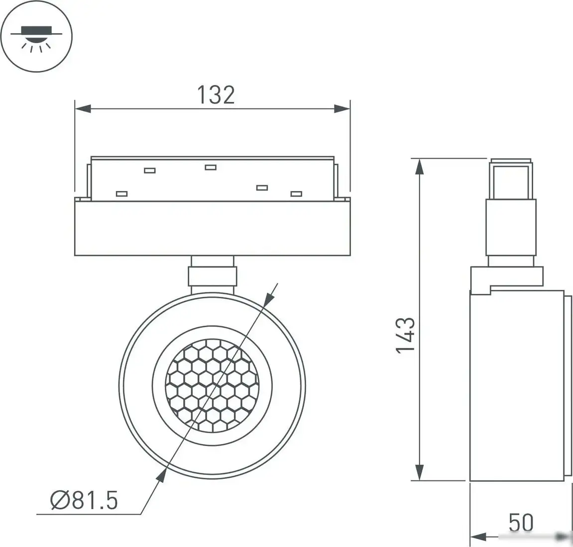 Трековый светильник Arlight MAG-ORIENT-POINT-R80-12W Day4000 BK 18deg 047140 – фото товара