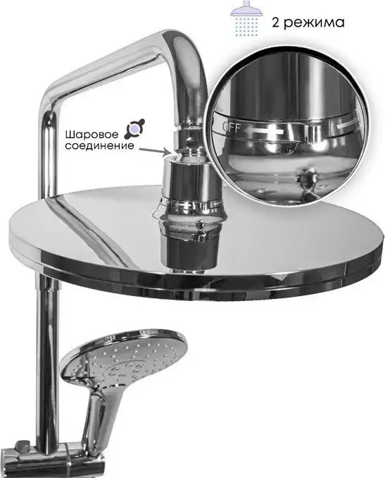 Душевая система Grocenberg GB7001 (хром) - фото товара