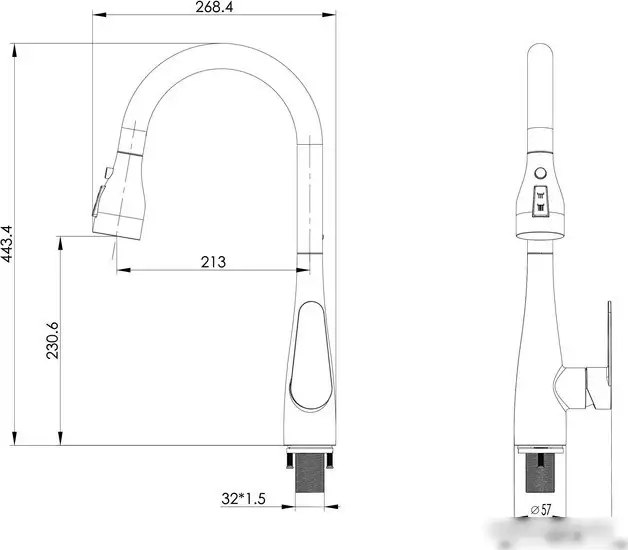 Смеситель Wonzon&Woghand WW-121E201B-MB - фото товара
