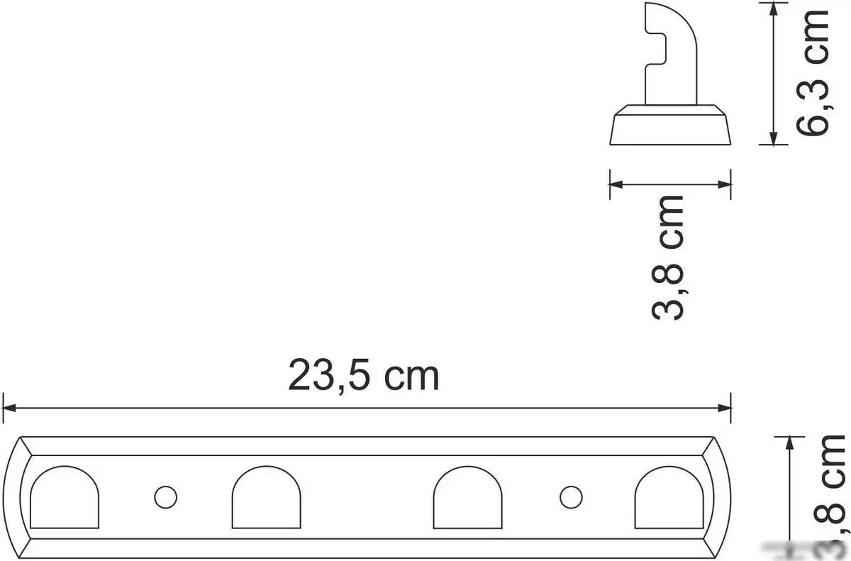 Планка с крючками Wasserkraft Kammel K-8374White – фото товара