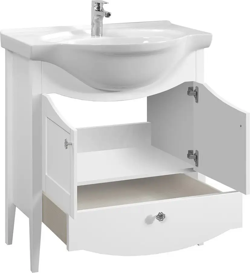 Belux Тумба под умывальник Афины Н 85-01 (18, белый матовый) – фото товара