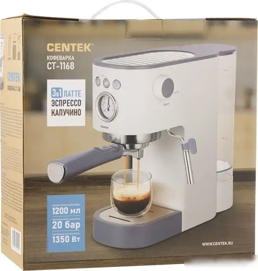 Рожковая кофеварка CENTEK CT-1168 - фото товара
