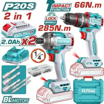 Total TCKLI20277 (шуруповерт, винтоверт, 2 АКБ, кейс) – изображение в каталоге