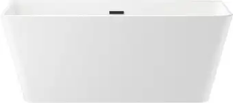 Ванна Wellsee Graceful Pro 150x77 230902003 (отдельностоящая ванна белый глянец, экран, ножки, сифон-автомат матовый черный) - изображение в каталоге