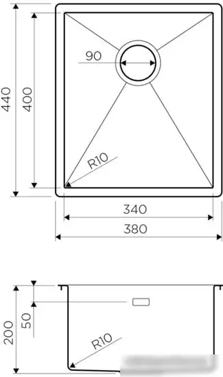 Кухонная мойка Omoikiri Taki 38-U/IF-IN - фото товара
