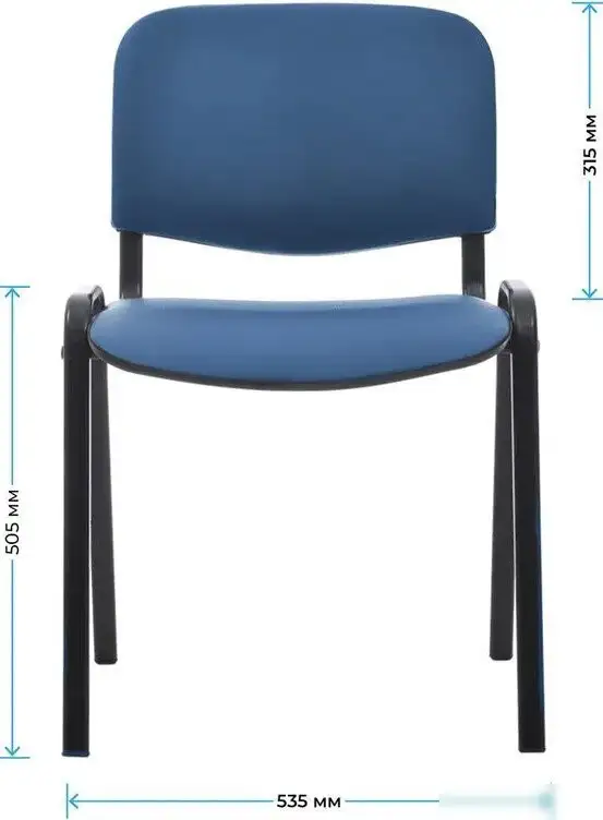 Офисный стул Helmi Изо HL-F01 359863 (черный/кожзам синий) – фото товара