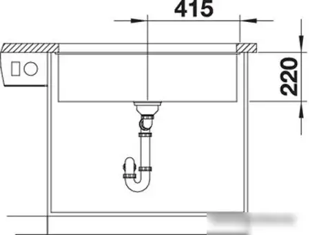Кухонная мойка Blanco Subline 800-U 526005 (черный) - фото товара