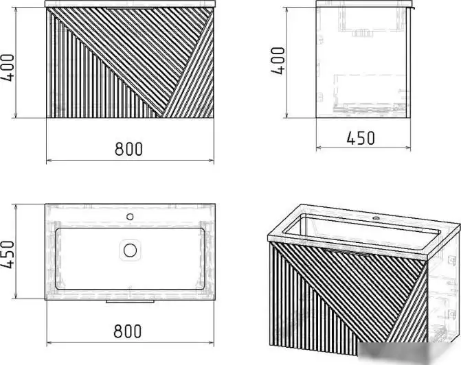 Grossman Тумба под умывальник Блисс-80 108046 – фото товара