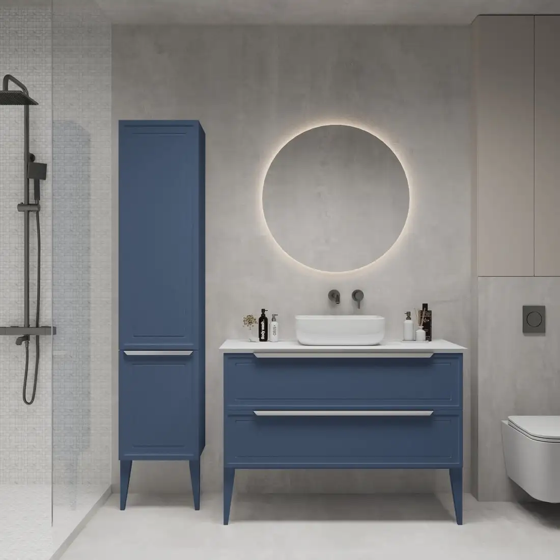 ЗОВ Тумба под умывальник Севилья 100 MS1000RAL5019-KP13W (белый) – фото товара