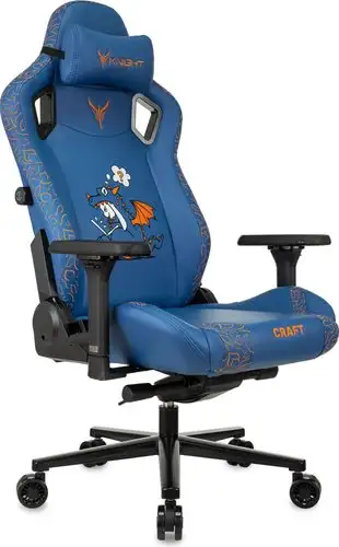 Игровое (геймерское) кресло Knight Craft Dragon (синий экокожа) – изображение в каталоге
