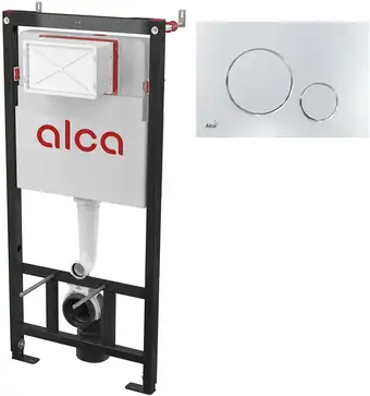 Инсталляция для унитаза Alcaplast AM101/1120 + кнопка Thin M671 (хром глянцевый) - изображение в каталоге