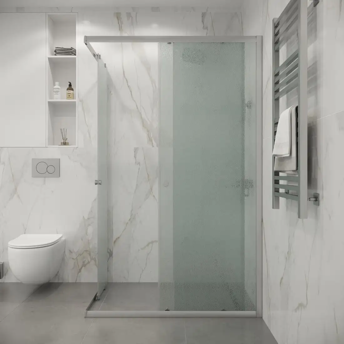 Душевой уголок Niagara Eco NG-1012-14QMT 120x80x190 (хром/стекло матовое) - фото товара