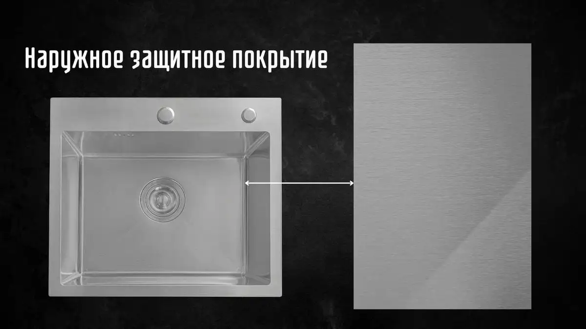 Кухонная мойка Astir Satin 50x44 (с сифоном, дозатором и коландером) - фото товара