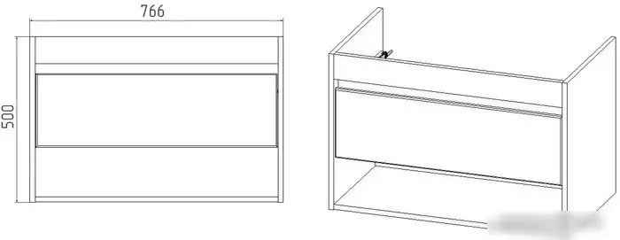 Viant Тумба под умывальник Бостон Como 80 VBOS80CO-T1YP – фото товара
