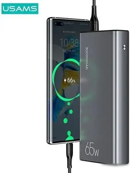 Usams CD165 PB59 30000mAh (темно-серый) – фото товара