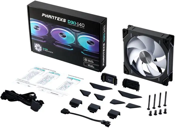 Вентилятор для корпуса Phanteks D30-140 D-RGB Regular Black PH-F140D30_DRGB_PWM_BK01 – фото товара