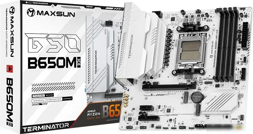 Материнская плата Maxsun Terminator B650M WiFi Ice – фото товара