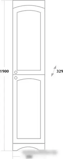 Onika Шкаф-пенал Арно 30 правый (черный) [403034] – фото товара