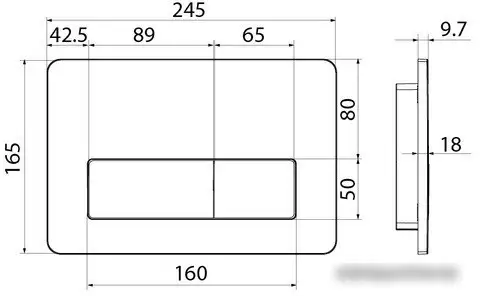Панель смыва IDDIS Unifix UNI41CHi77 (хром) – фото товара