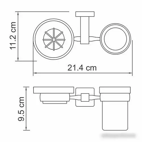 Держатель для мыльницы и стакана Wasserkraft Lippe K-6526 – фото товара