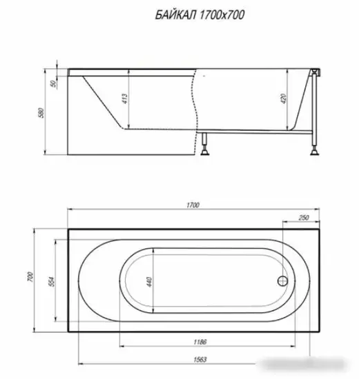 Ванна Alex Baitler Baikal 170x70 - фото товара