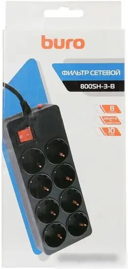 Сетевой фильтр Buro 800SH-3-B – фото товара