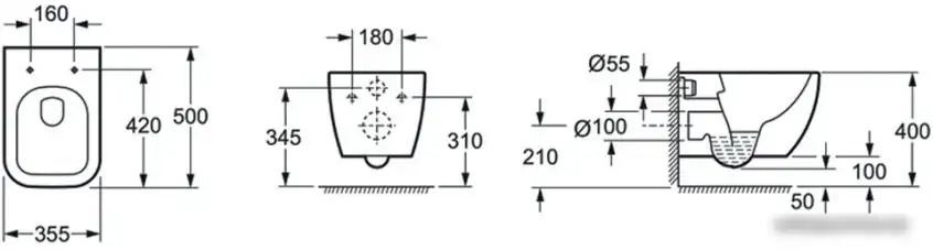Унитаз подвесной Lavinia Boho One Rimless 3302103R (без сиденья) - фото товара