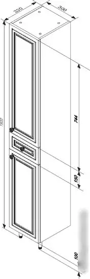 Damixa шкаф-пенал Palace One M41CSR0303WG – фото товара