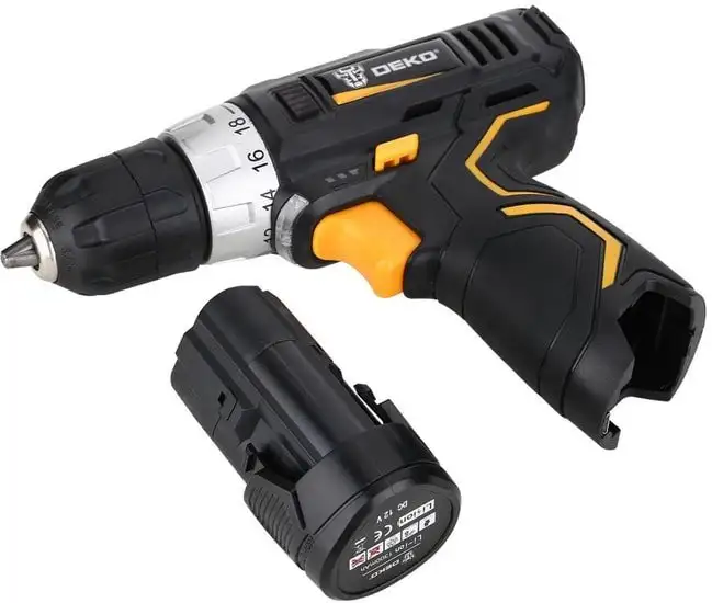 Дрель-шуруповерт Deko GCD12DU3 SET 2 063-4146 (с 1-им АКБ, набор оснастки) – фото товара