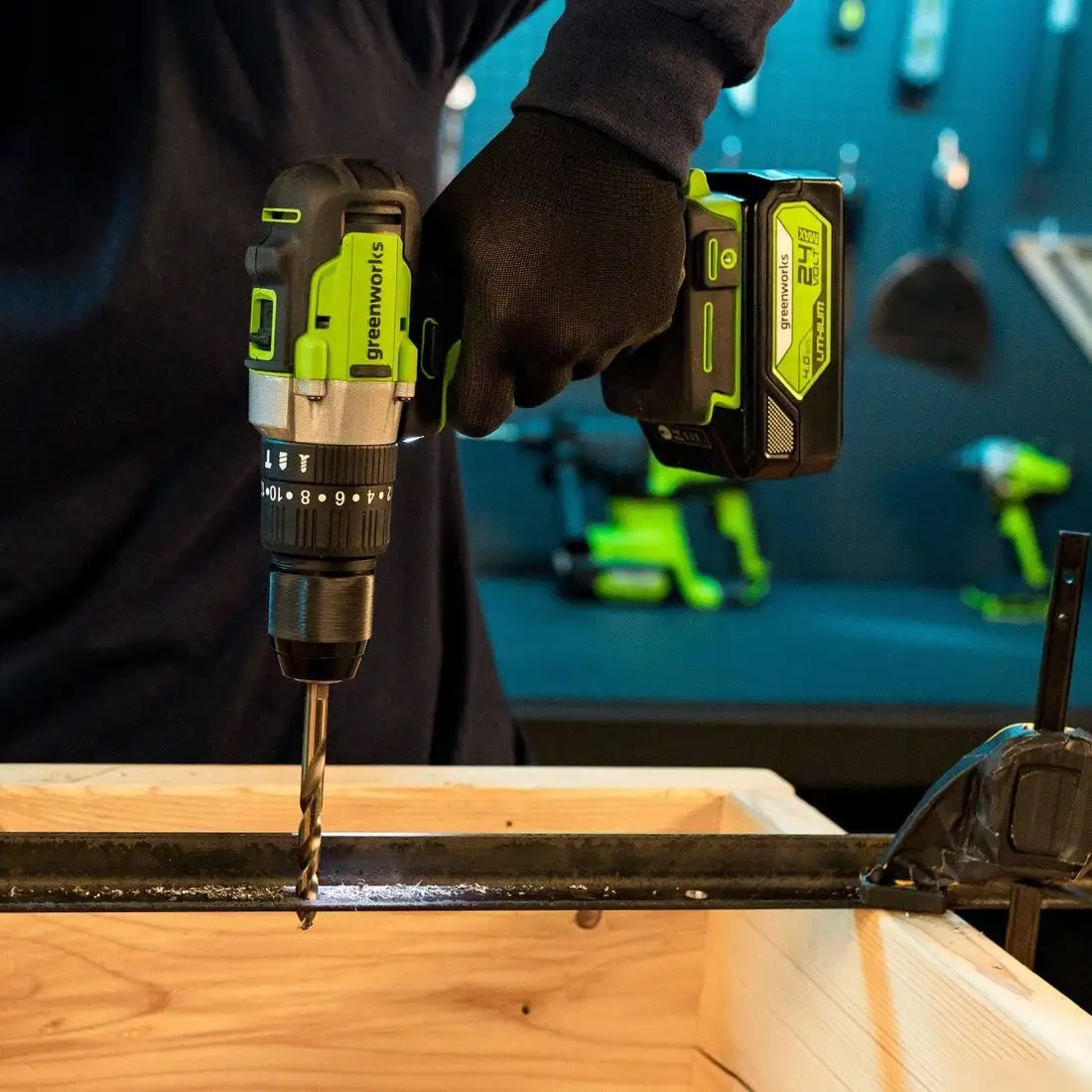 Ударная дрель-шуруповерт Greenworks GD24DD60 3704107CUB (без АКБ) – фото товара