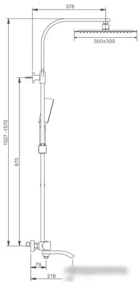 Душевая система Gappo G2407-60 - фото товара